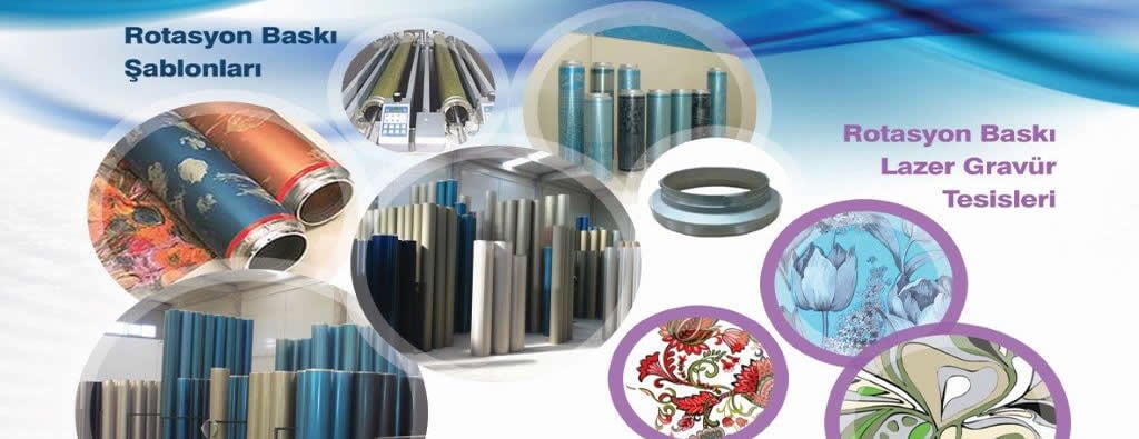 Rotary printing screens in various repeat and mesh sizes